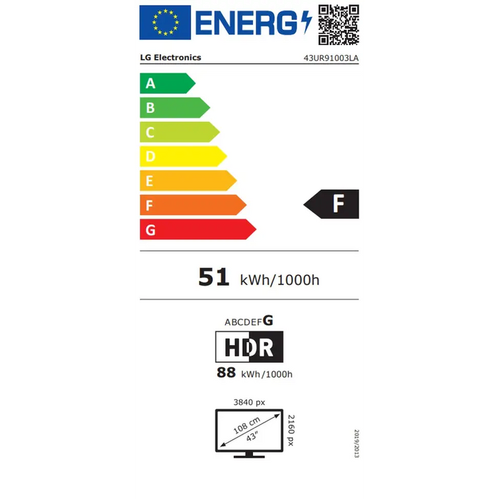 Телевизор LG 43UR91003LA 43’ 4K UltraHD TV (3840