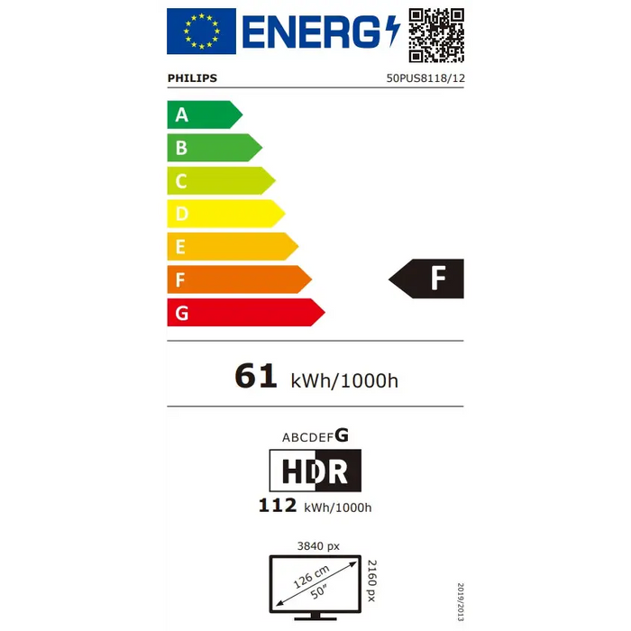 Телевизор Philips 50PUS8118/12 50’ UHD DLED 3840