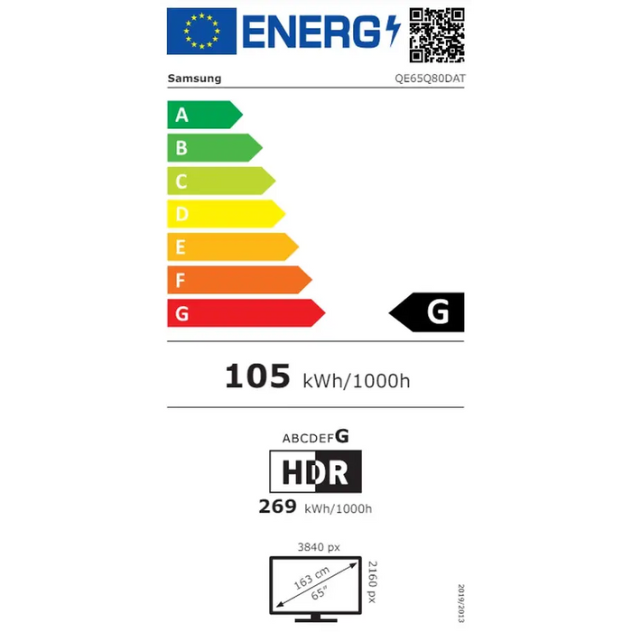Телевизор Samsung 65’’ 65Q80D AI 4K QLED SMART