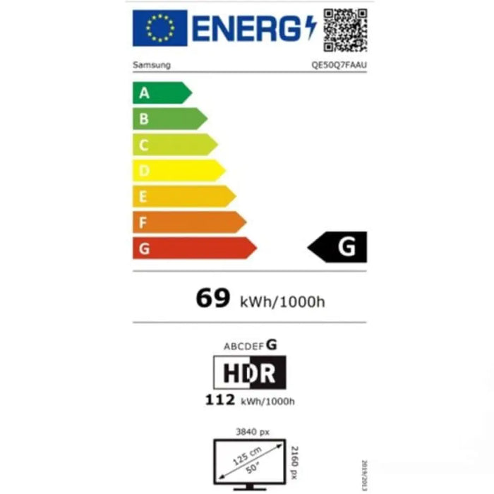 Телевизор SAMSUNG QE50Q7FAAUXXH 50’’(127 см) QLED Q7F 4K