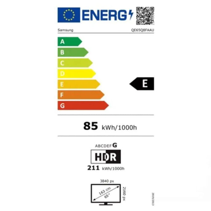 Телевизор SAMSUNG QE65Q8FAAUXXH 65’’(163 см) QLED 4K