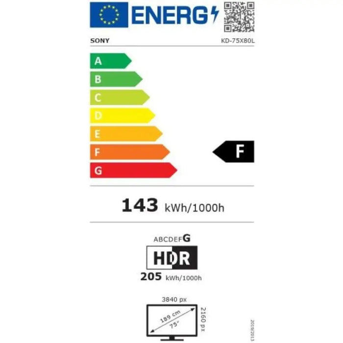 Телевизор SONY Bravia KD75X80LAEP 75’’ X80L 4K Ultra HD HDR