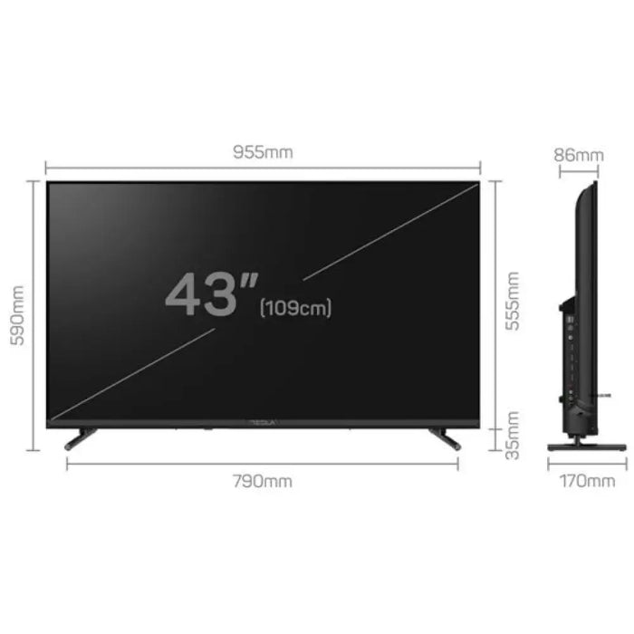 Телевизор TESLA 43E645BFW 43’’(109 см) Full HD Smart webOS