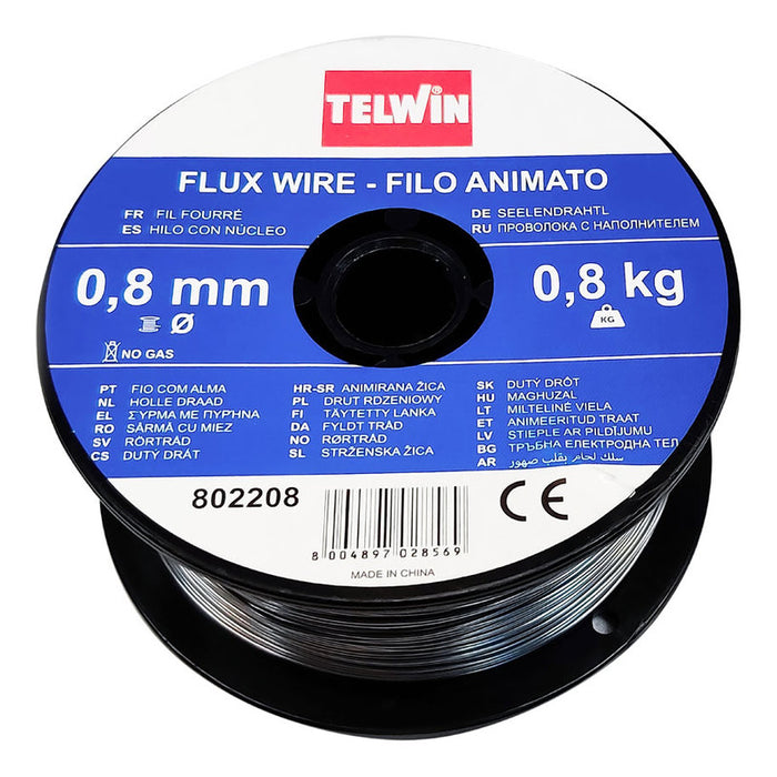 ТЕЛ ЗА ЗАВАРЯВАНЕ ТРЪБНО-ФЛЮСОВА Ф0.8MM-0.8KG TELWIN