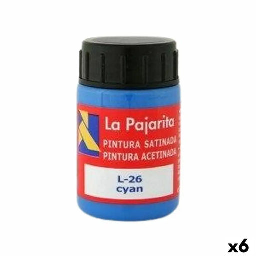 Темпера La Pajarita Cyan L-26 6 Части Училищен Сатиниран Син