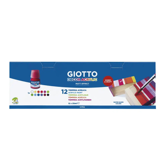 Темпери Giotto Decor Многоцветен 12 Части 25 ml (12 броя)