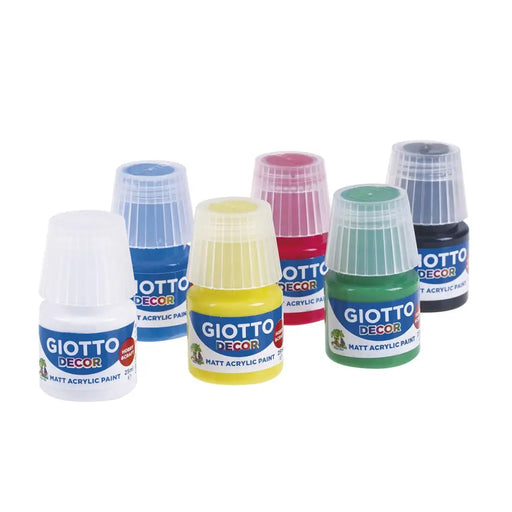 Темпери Giotto Decor Многоцветен Бял 25 ml (6 Части)