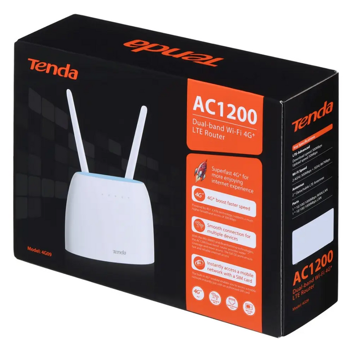 Tenda 4G09 безжичен рутер Gigabit Ethernet Dual-band (2.4