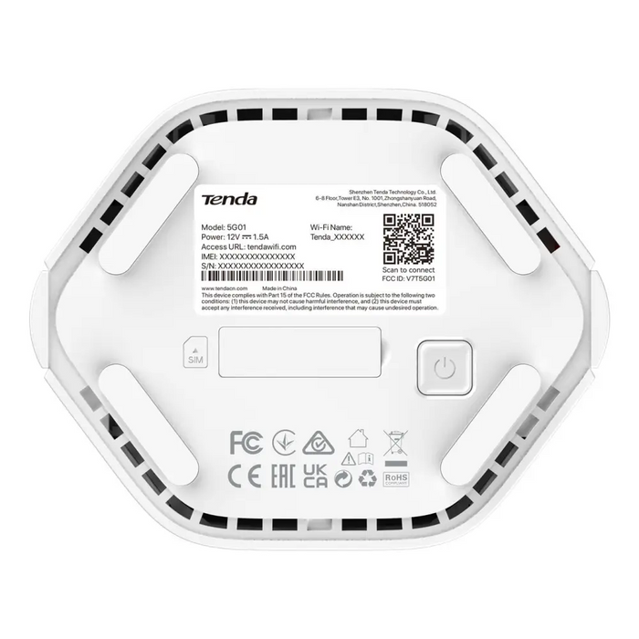 Tenda 5G01 безжичен рутер Gigabit Ethernet Dual-band (2.4