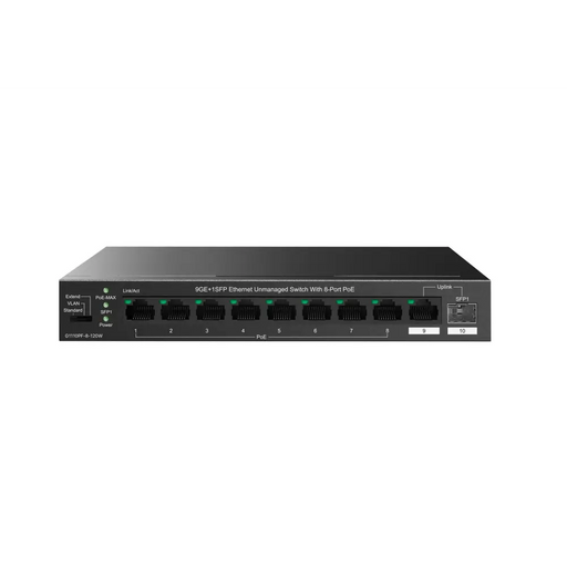 Tenda TEG1110PF-8-120W мрежов комутатор Неуправляван