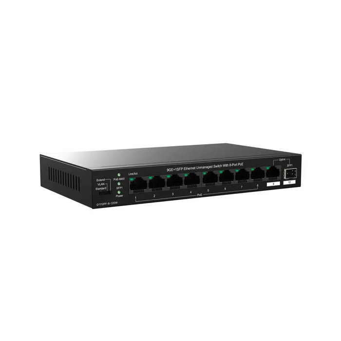 Tenda TEG1110PF-8-120W мрежов комутатор Неуправляван
