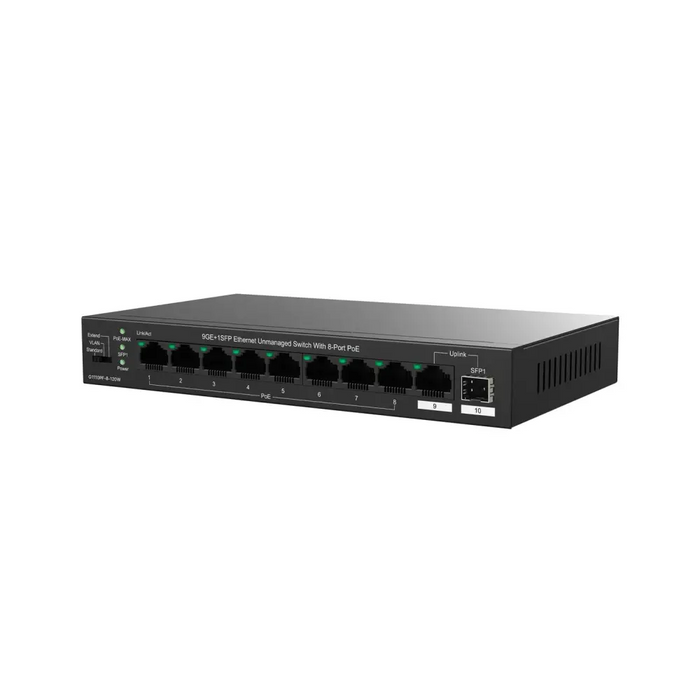 Tenda TEG1110PF-8-120W мрежов комутатор Неуправляван