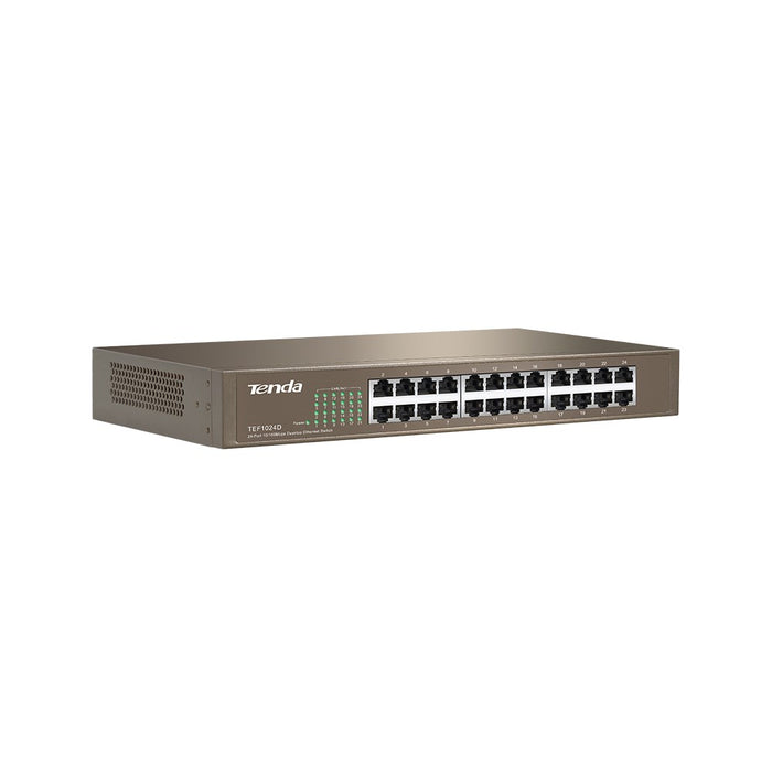 Tenda TEF1024D мрежов комутатор неуправляем Fast Ethernet (10/100), бежов