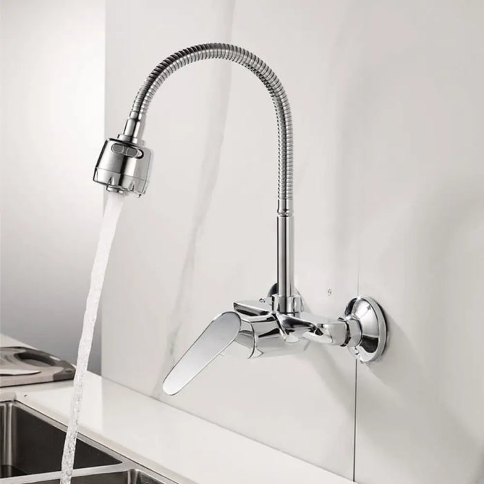 СТЕНЕН СМЕСИТЕЛ ЗА КУХНЯ INTER CERAMIC LINNI С ПОДВИЖЕН ДУШ