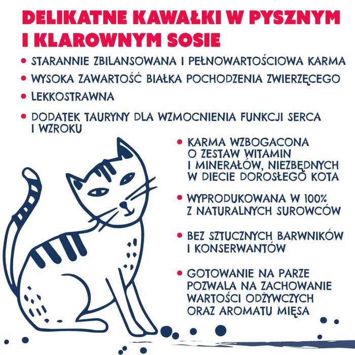 TEO Богата на говеждо месо - мокра храна за котки - 850