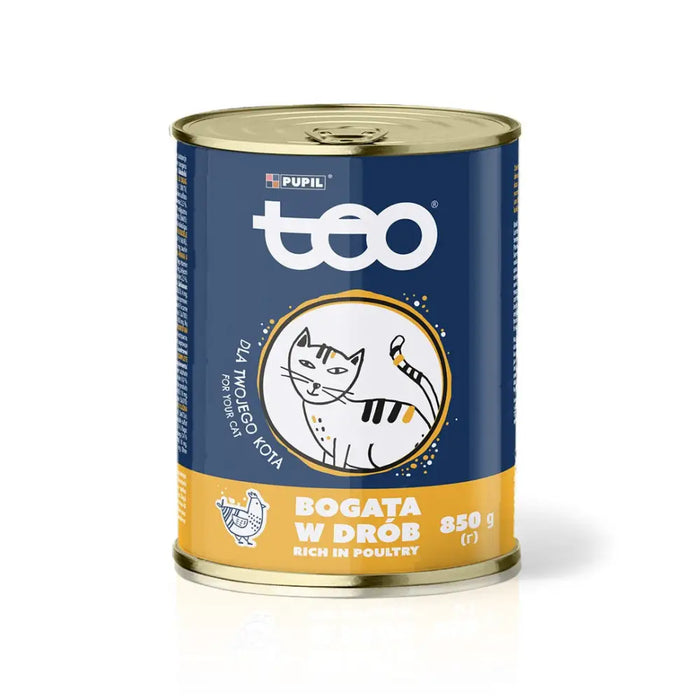 TEO Богата на птиче месо - мокра храна за котки - 850