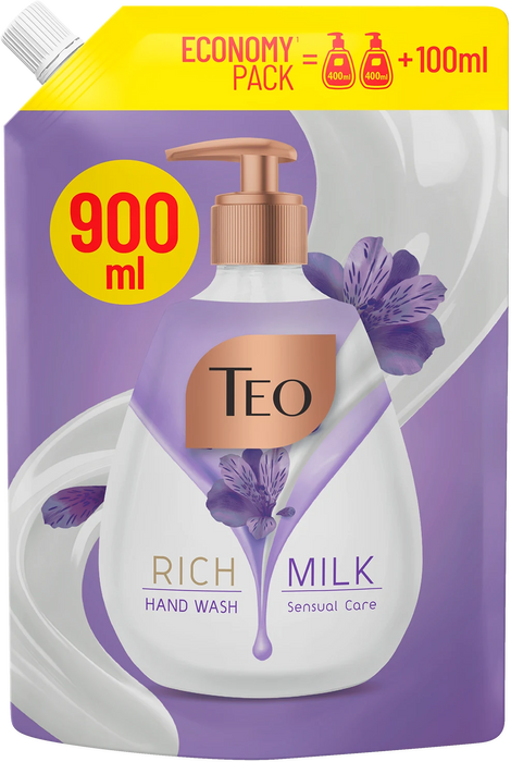 Пълнител за течен сапун Rich MIlk Sensual Care, 900 ml