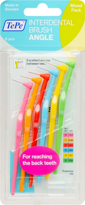 Интердентални четки Angle mix, 6 бр