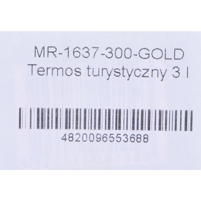 Термос пътен 3 л MR-1637-300-GOLD Maestro
