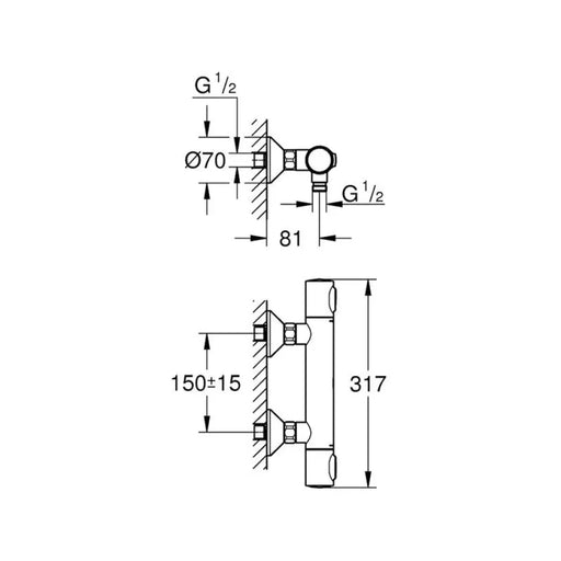 ТЕРМОСТАТЕН СМЕСИТЕЛ GROHE PRECISION FLOW