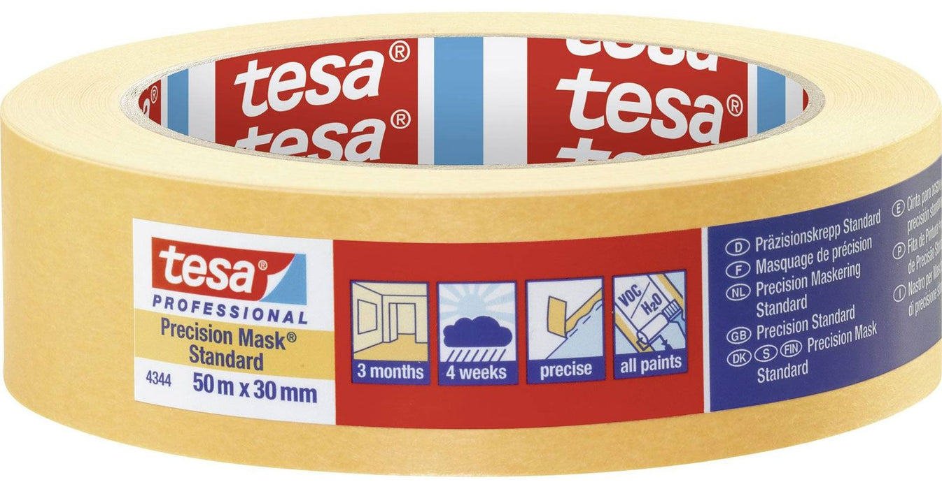 Хартиена лента Tesa - Precision Mask Standard, 50 m x 30 mm, оранжева