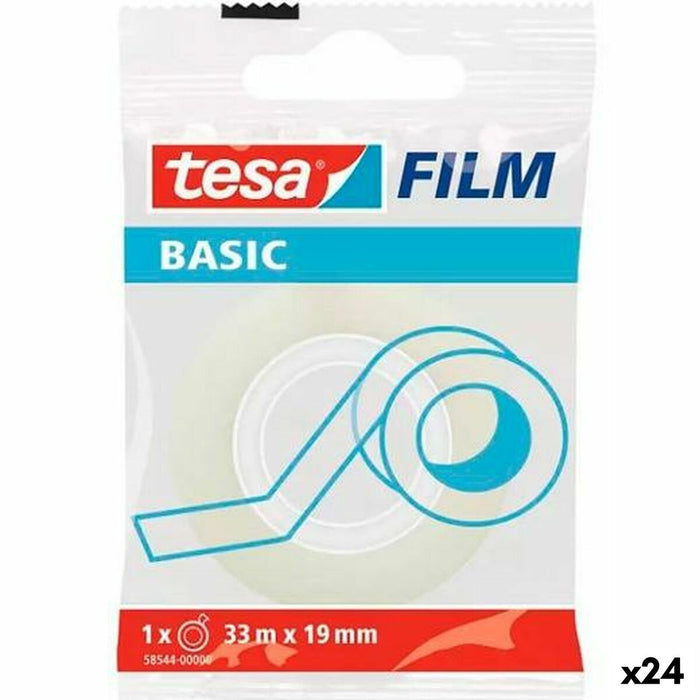 Скоч TESA Прозрачен полипропилен 19 mm x 33 m (24 броя)