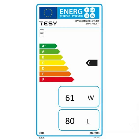 Бойлер TESY GCV6S(L) 804420 B11 TSRCP лява серпентина