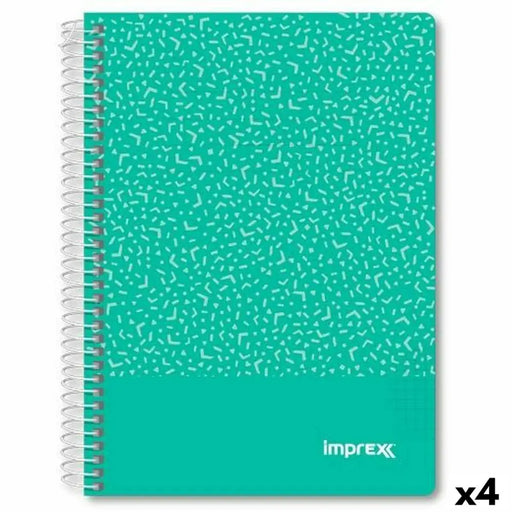Тетрадка Imprex Зелен A5 80 Листи (4 броя)