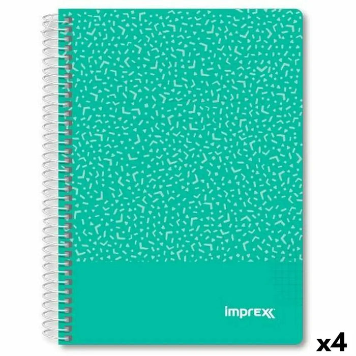 Тетрадка Imprex Зелен A5 80 Листи (4 броя)