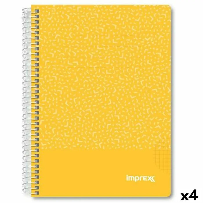 Тетрадка Imprex Жълт A5 80 Листи (4 броя)