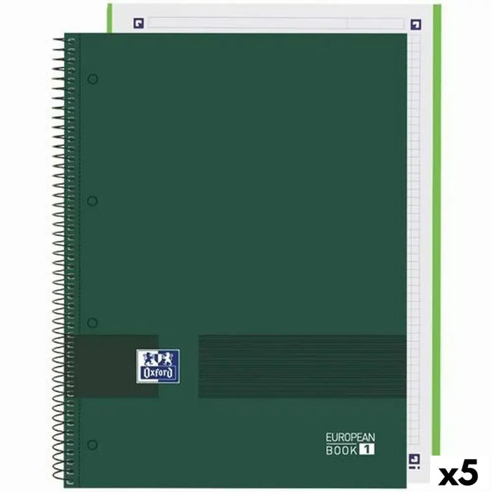 Тетрадка Oxford European Book Write&Erase Военно зелено A4