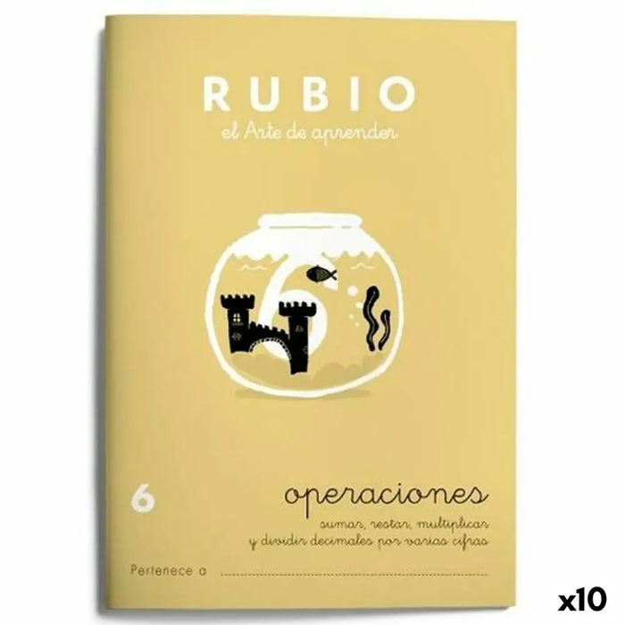 Тетрадка по математика Rubio Nº 6 A5 испански 20 Листи (10