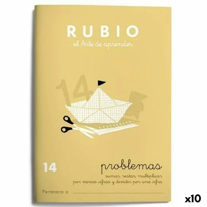 Тетрадка по математика Rubio Nº 14 A5 испански 20 Листи (10