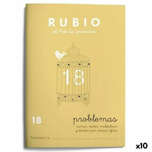 Тетрадка по математика Rubio Nº 18 A5 испански 20 Листи (10