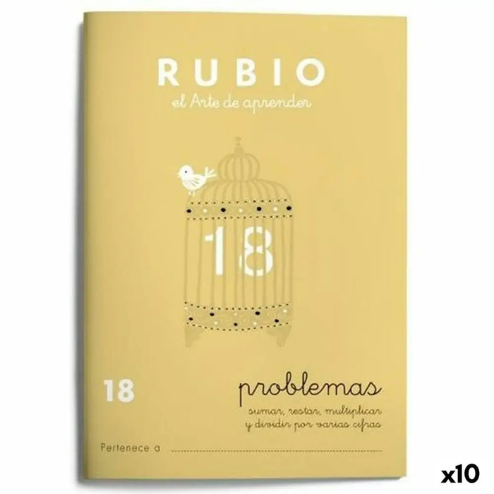 Тетрадка по математика Rubio Nº 18 A5 испански 20 Листи (10