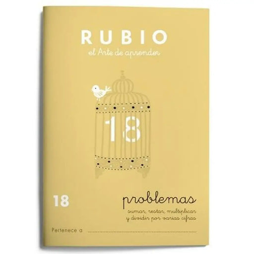 Тетрадка по математика Rubio Nº 18 A5 испански 20 Листи (10