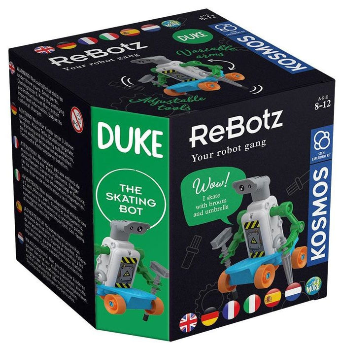 Сглобяема играчка Kosmos ReBotz - Робот Дюк скейтър