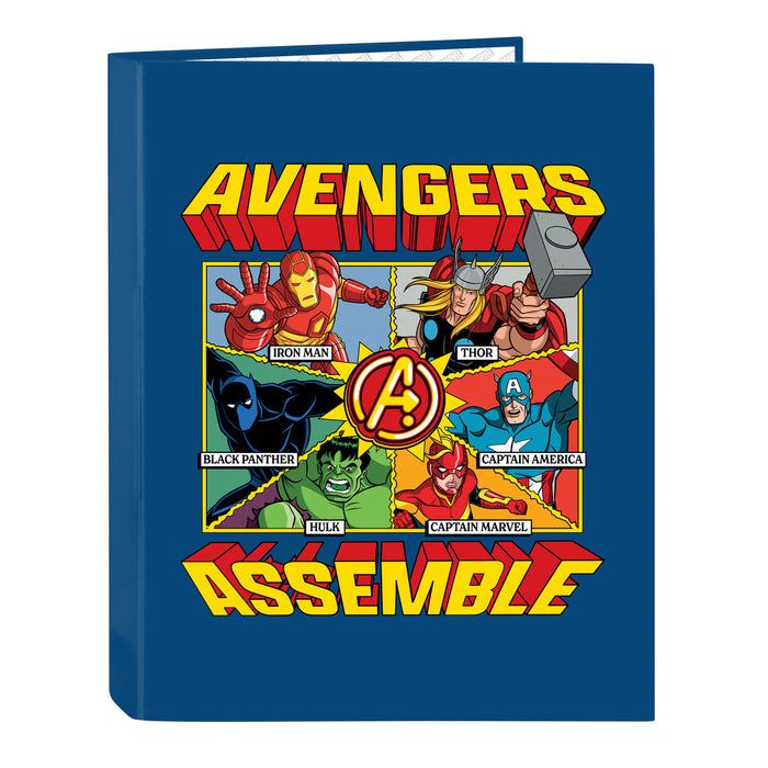 Папка с пръстени The Avengers Син Черен A4 26.5 x 33 x 4 cm
