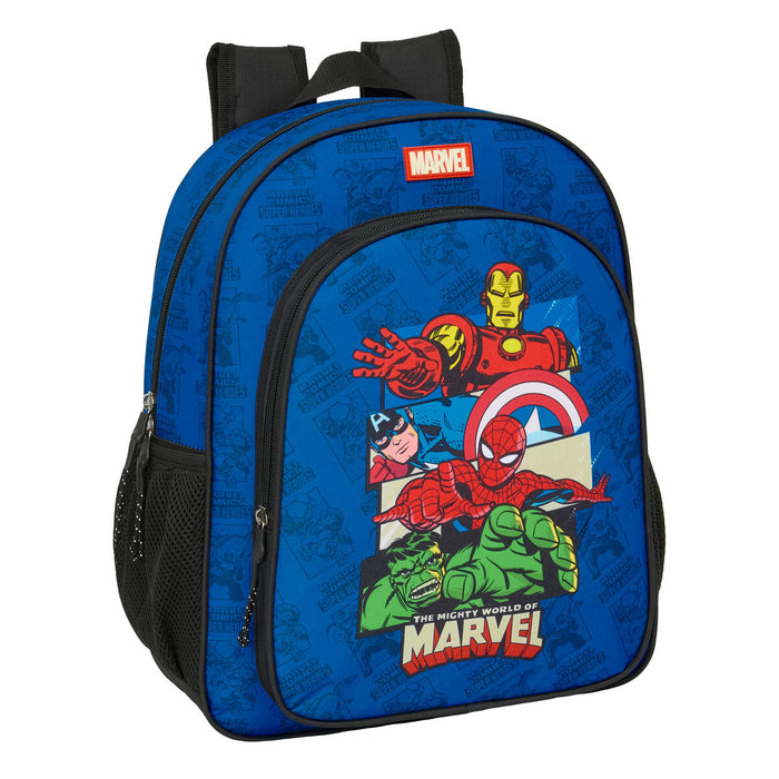Училищна чанта The Avengers Син Черен 32 x 38 x 12 cm