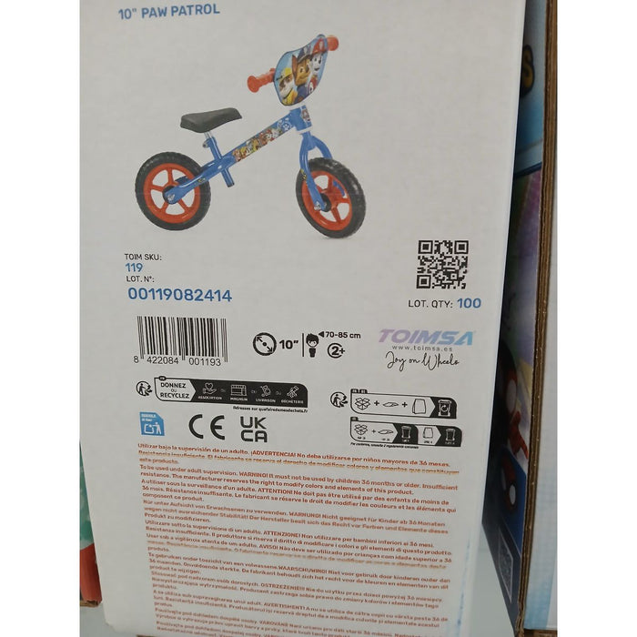 Детски велосипед The Paw Patrol   10"