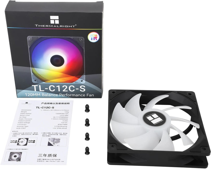 Вентилатор Thermalright - TL-C12C-S RGB, 120 mm