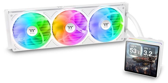 Воден охладител ThermalTake - MAGCurve 360 Ultra ARGB Sync, 3x 120 mm, бял
