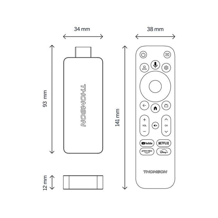 Мултимедиeн плеър THOMSON 4K STICK 140G