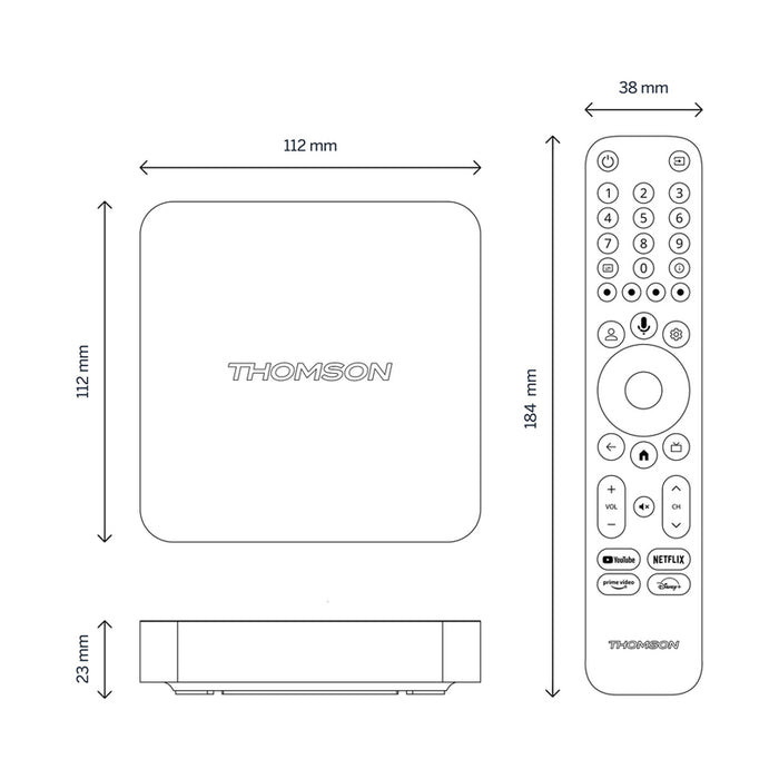 Мултимедиeн плеър THOMSON 4K TV BOX 240G