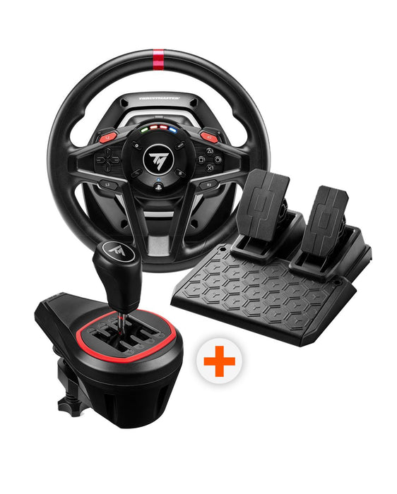 Волан с педали Thrustmaster - T128-P EMEA EU, PS/PC + Скоростен лост TH8S Add-On