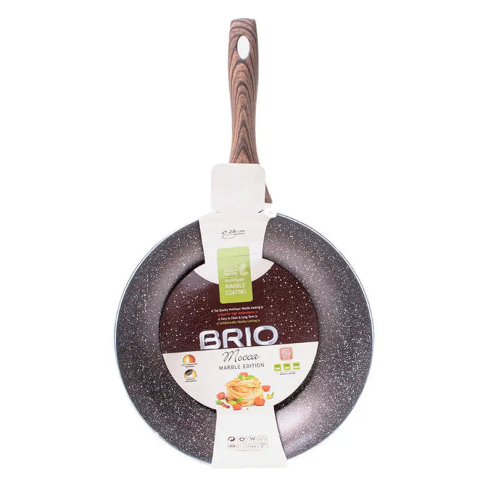 ТИГАН WOK 28CM BRIO MOCCA MARBLE