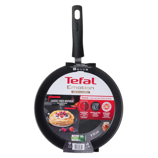 Тиган за палачинки TEFAL Emotion E30038 25 см Черен Сив