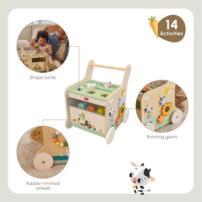 Дървена проходилка Tiny Love – Farmers Funday, 12м+
