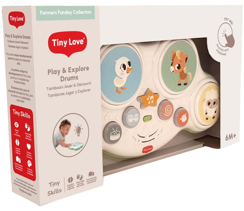 Музикална играчка Tiny Love - Барабани, Farmers Funday