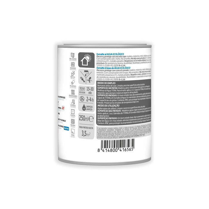 Акрилен емайл Titanlux 01t056614 Акрилен емайл Бял 250 ml Екологичен
